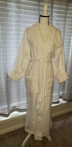 White terry cloth robe
